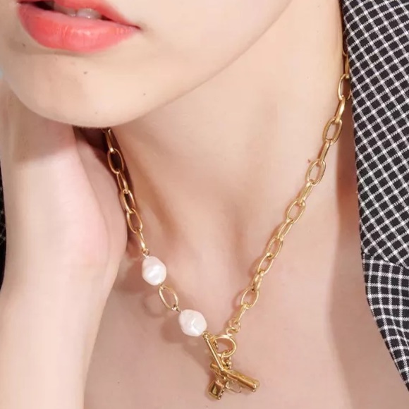 💛18K Gold plated Pearl gun necklace - Picture 6 of 6
